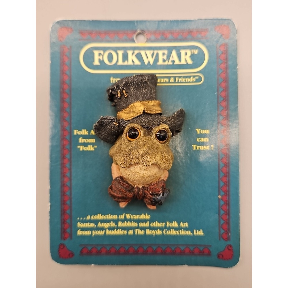 Folkwear By Boyds Bears & Friends Vintage Frog Pin